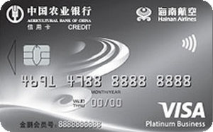 農業(yè)銀行海南航空聯(lián)名信用卡 VISA-白金卡